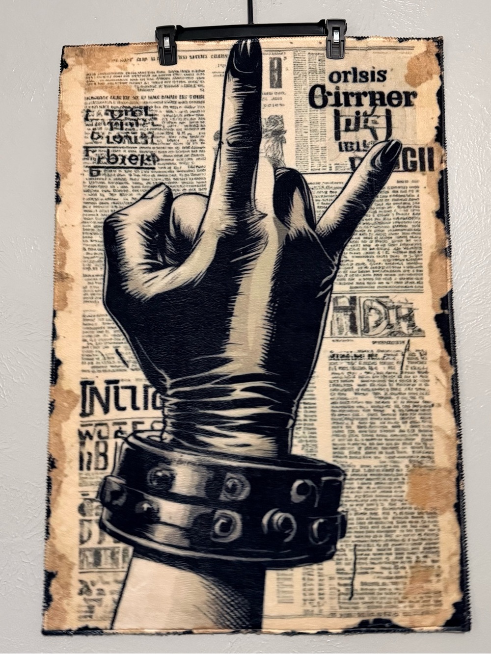 Custom Made Rock On Graphic Hand Rug/Room Decor 35x24 IN. NEW